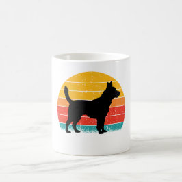 Dog Silhouette at Sunset Kaffemugg