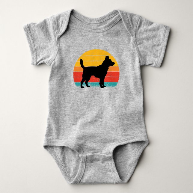 Dog Silhouette at Sunset T Shirt (Framsida)