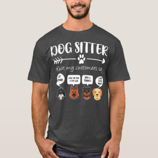 Dog Sitter Dog Sitter Gift Funny Dog Faces T Shirt
