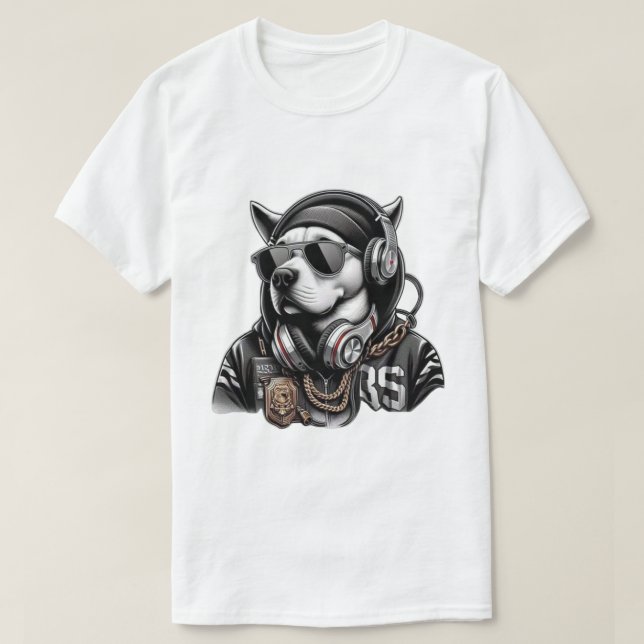 Dog Style Music  T Shirt (Design framsida)