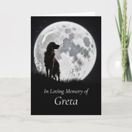Dog Sympathy Beautiful Irish Setter against a Moon Kort