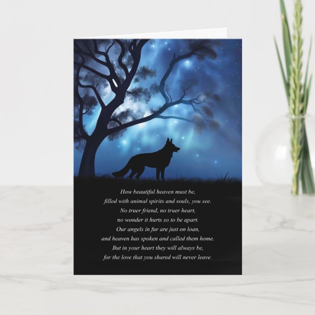 Dog Sympathy with Spiritual Poem of Heaven Kort (Framsida)