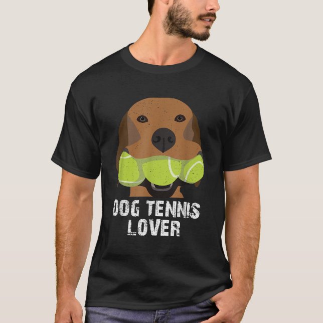 Dog tennis lover tennis balls  t shirt (Framsida)