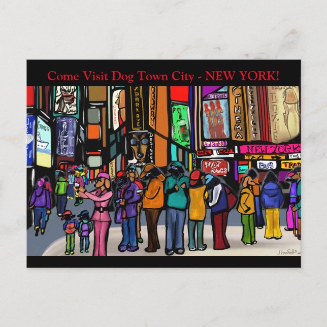 Dog Town City - NEW YORK Helg Vykort (Framsida)