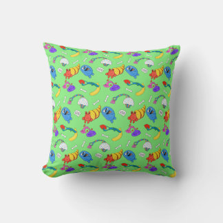 "Dog Toys and Dog Bones" Pillow Green Kudde