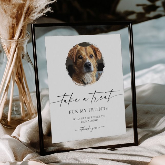 Dog Treat Biscuit Bar Wedding Favor Sign Poster (Dog Treat Wedding Favor Sign)