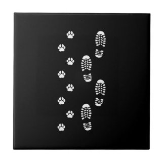 Dog Walk Foot Print Dog Walker Dog Walking Kakelplatta