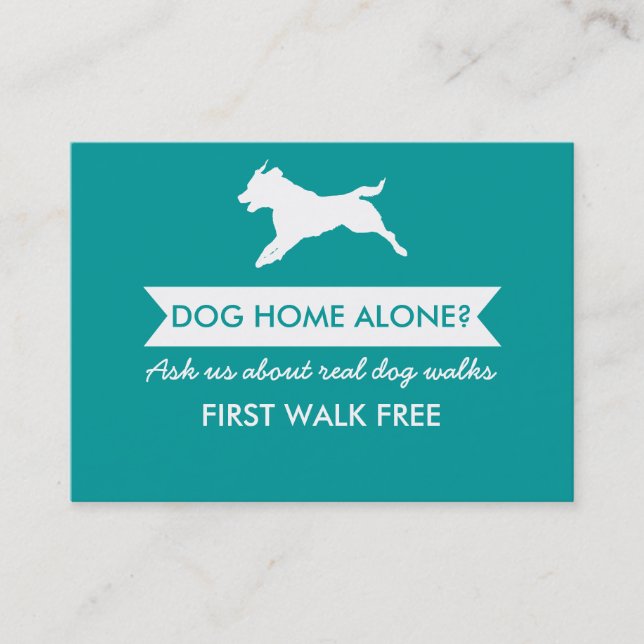 Dog Walker Affärskort - anpassningsbara Visitkort (Framsida)