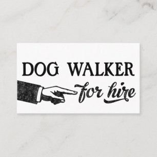 Dog Walker Affärskort - Coola Vintage Visitkort