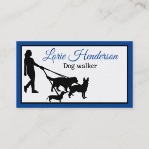 Dog Walker Affärskort Visitkort