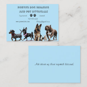 Dog Walker Affärskort Visitkort