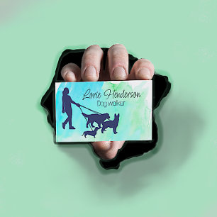 Dog Walker Affärskort Visitkort