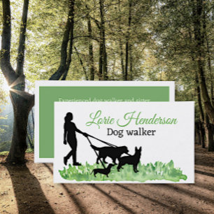 Dog Walker Affärskort Visitkort