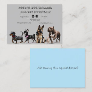 Dog Walker Affärskort Visitkort