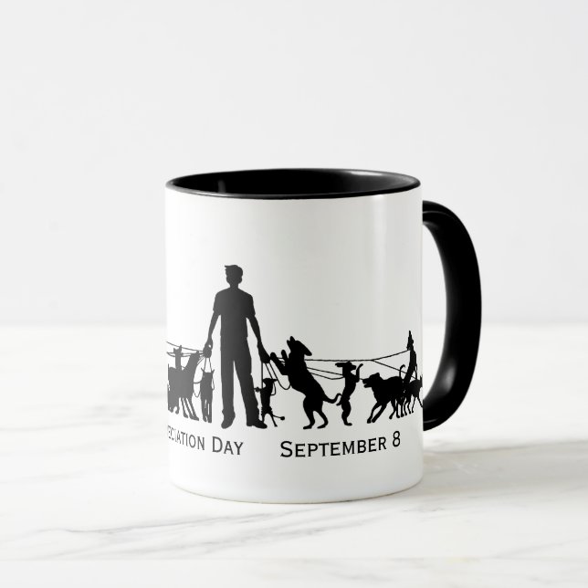 Dog Walker Apprecition Day Silhouette Mugg 2 (Framsida höger)