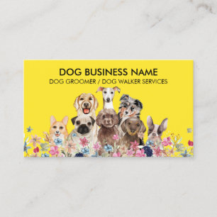 Dog Walker Branding Flowers Visitkort