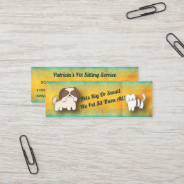 Dog Walker Cat Pet Sitter Service Modern Mini Visitkort