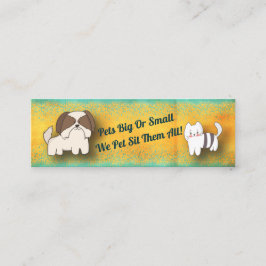 Dog Walker Cat Pet Sitter Service Modern Mini Visitkort