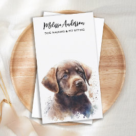 Dog Walker Djuromsorg Puppy Labrador Retriever Visitkort