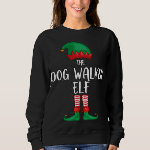Dog Walker Elf jul Party Matching Family Paj T Shirt