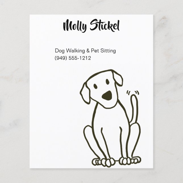 Dog Walker eller Pet Sitta Flyer (Framsidan)