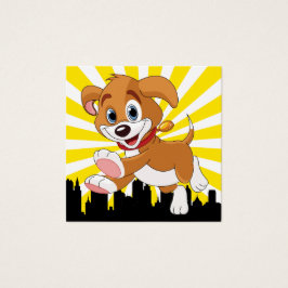 Dog Walker - Feeder Fyrkantigt Visitkort