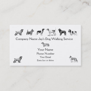 Dog Walker Groomer Djuromsorg Service Anpassningsb Visitkort