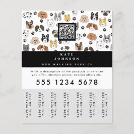 Dog Walker Grooming Hund Trainer Tear-Off Märkre Flygblad