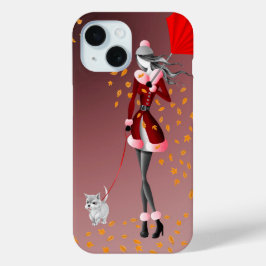 Dog Walker & Höst löv iphone case