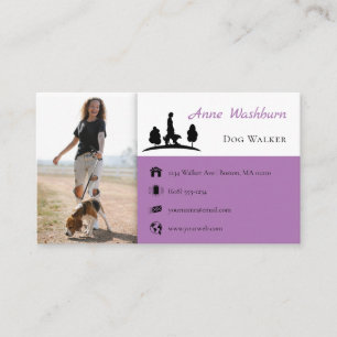 Dog Walker Hund Train DJUROMSORGA Visitkort