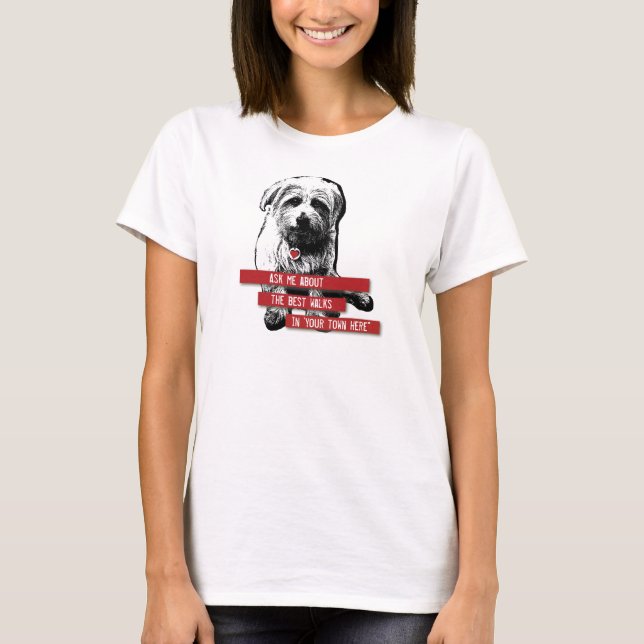 Dog Walker Long Sleged T-shirt - Personalizable (Framsida)