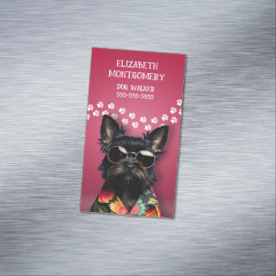 Dog Walker Magnetiska Visitkort