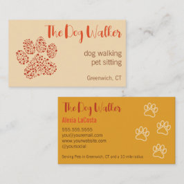 Dog Walker Modern Professionell Visitkort