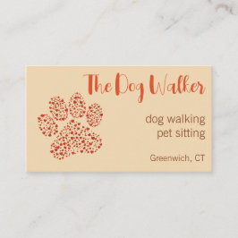 Dog Walker Modern Professionell Visitkort