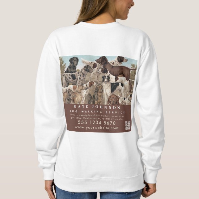 Dog Walker Pet Sitta Animal Care Professionell T Shirt (Baksida)