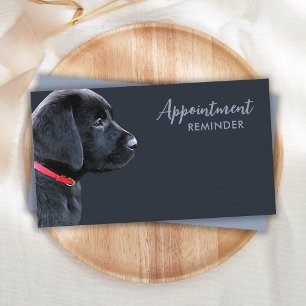 Dog Walker Pet Sitta Black Labrador Business Tidsbeställning Kort