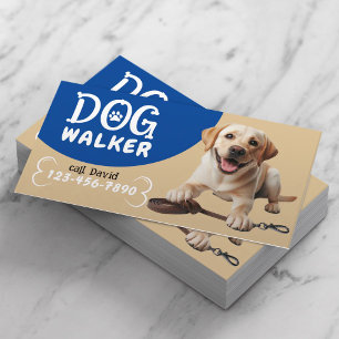 Dog Walker Pet Sitta Lycklig Labrador Retriever Visitkort