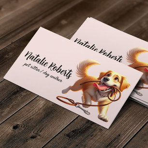 Dog Walker Pet Sitta Pet Boutique Rosa Visitkort