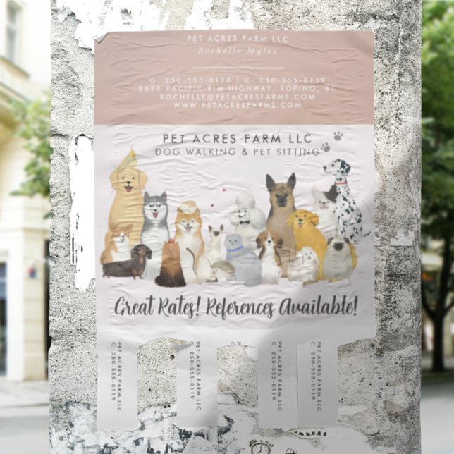 Dog Walker Pet Sitta Watercolor Business Flygblad (Skapare uppladdad)