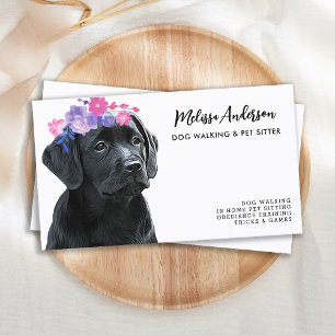 Dog Walker Pet Sitter Cute Puppy Labrador Visitkort