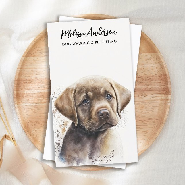 Dog Walker Pet Sitter Puppy Labrador Retriever Visitkort (Skapare uppladdad)