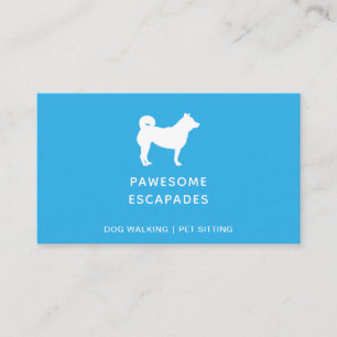 Dog Walker & Pet Sitter Teal Visitkort