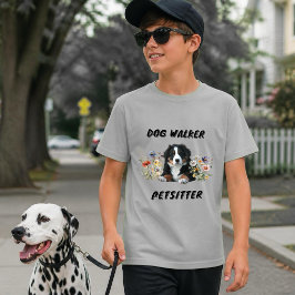 Dog Walker Petsitter Advertisement T Shirt