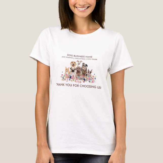 Dog Walker Petvpassvet Tack. T Shirt (Framsida)