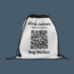 Dog Walker QR-kodfirma Drawstring Ba Gympapåse<br><div class="desc">Dog Walker extra stor QR-kodfirma.</div>