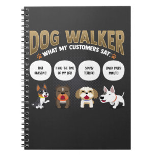 Dog Walker Rolig hund Walking Pet Sitter Gift Anteckningsbok