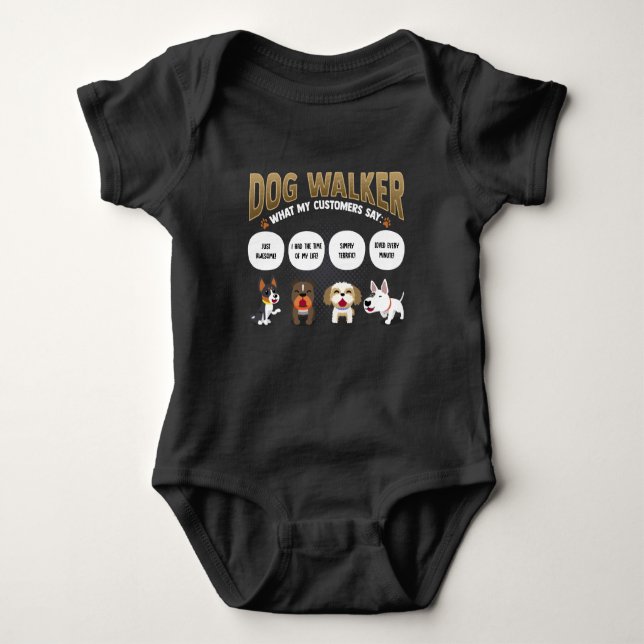 Dog Walker Rolig hund Walking Pet Sitter Gift T Shirt (Framsida)