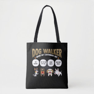 Dog Walker Rolig hund Walking Pet Sitter Gift Tygkasse