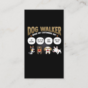 Dog Walker Rolig hund Walking Pet Sitter Gift Visitkort