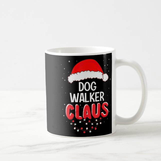 Dog Walker Santa Claus Christmas Matching Costume  Kaffemugg (Höger)
